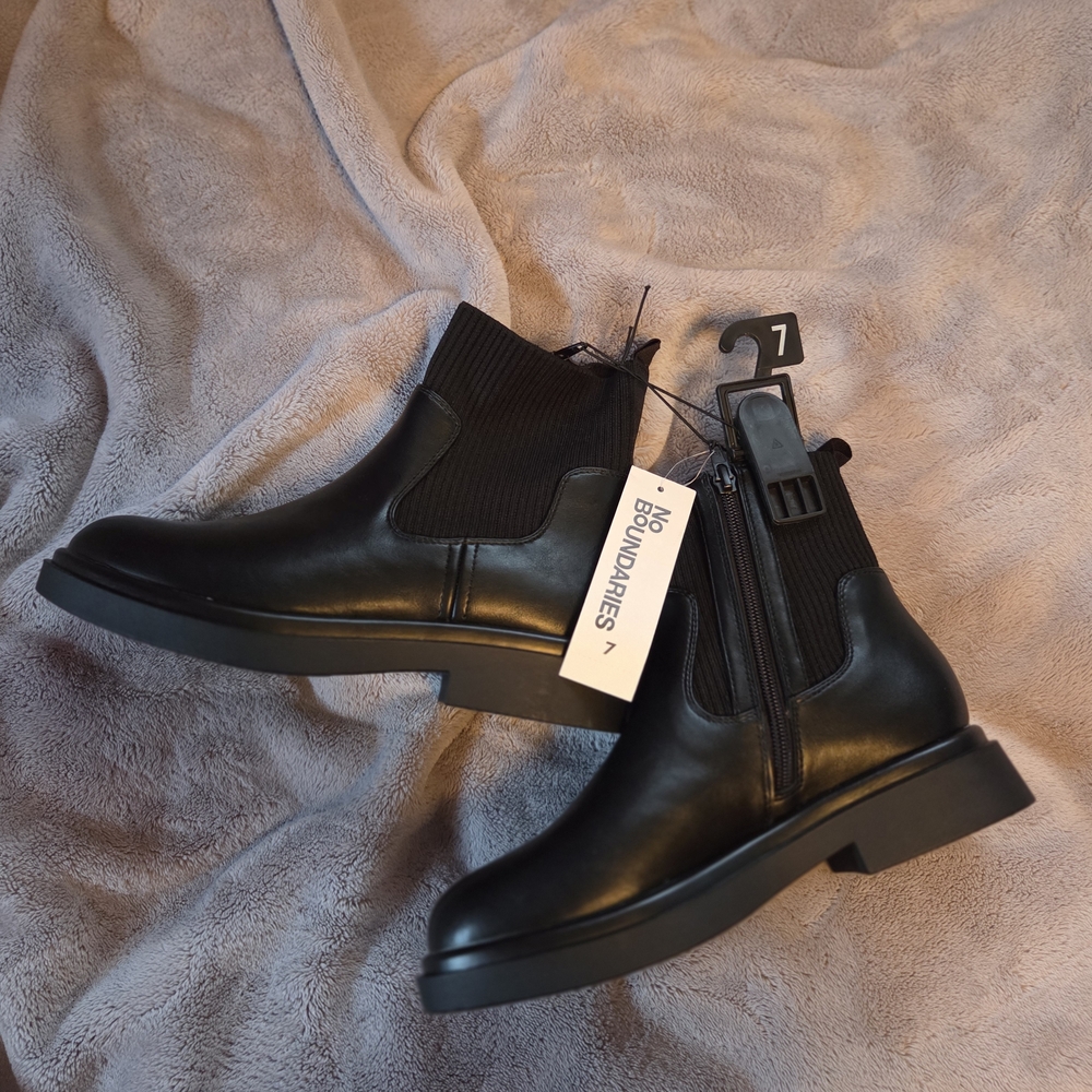 No Boundaries Black Chelsea Ankle Boots